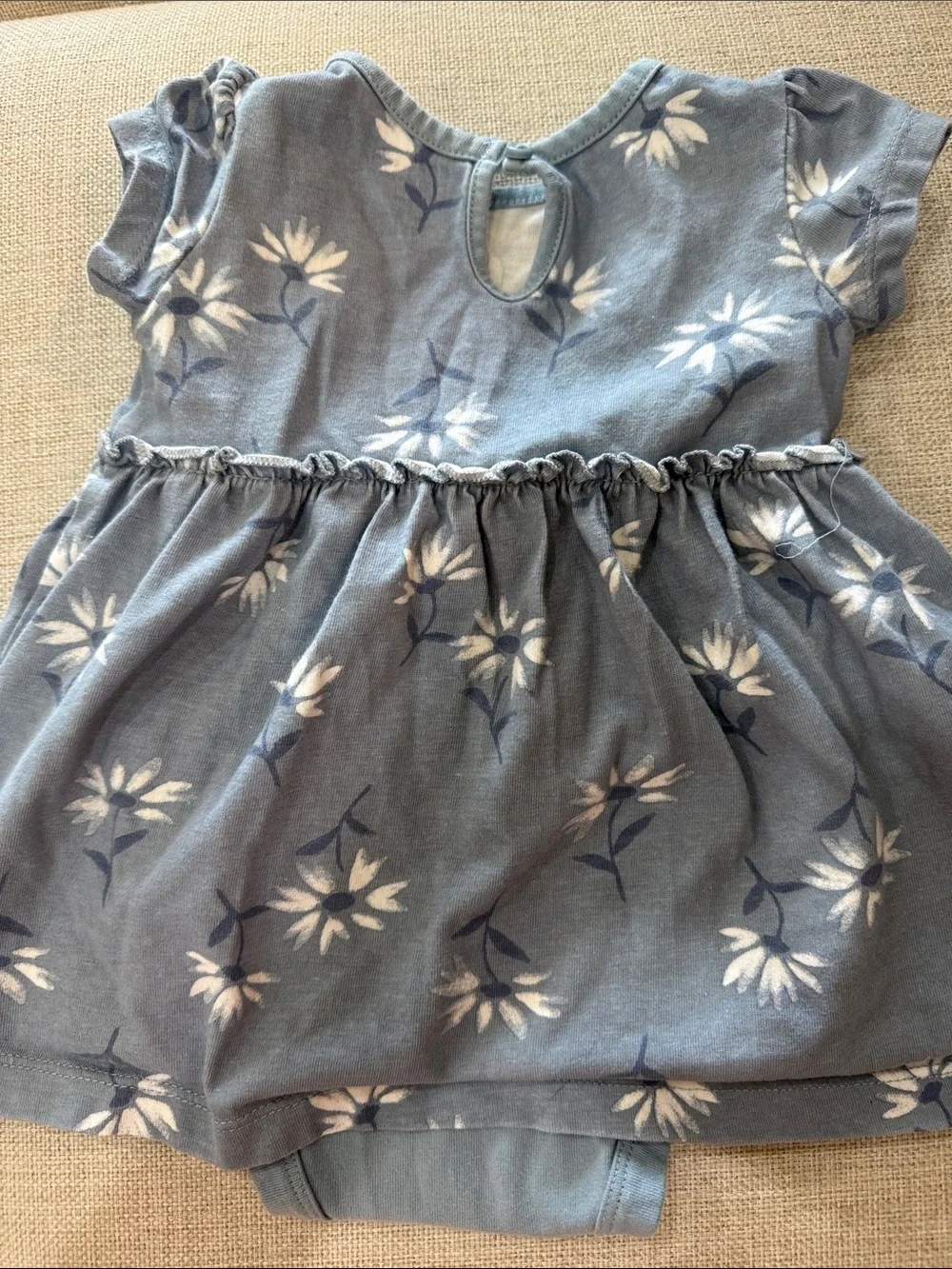 Carter's Light Blue Floral Short-Sleeve Girls' Dress